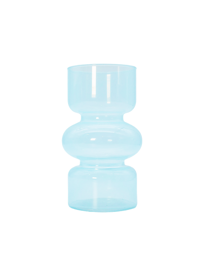 Blue Totem Glass Vase Blue