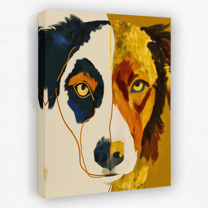 Border Collie Alert canvas wall art