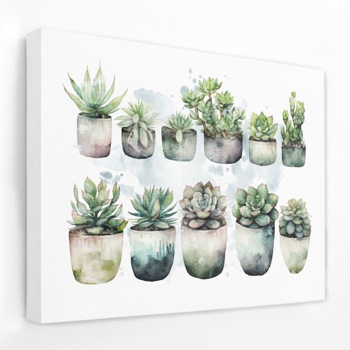 Botanical Pots - Botanical Canvas Wall Art