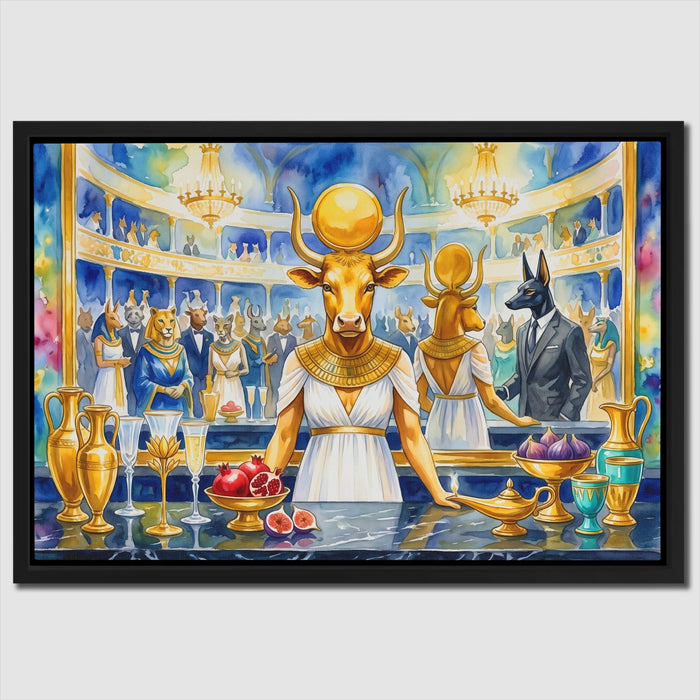 Bovine Golden Opera canvas wall art, room view