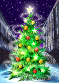Brightly Lit Christmas Tree Paint By Numbers Kit