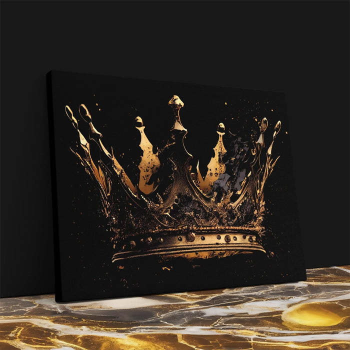 Broken Gothic Crown - Crown Canvas Wall Art