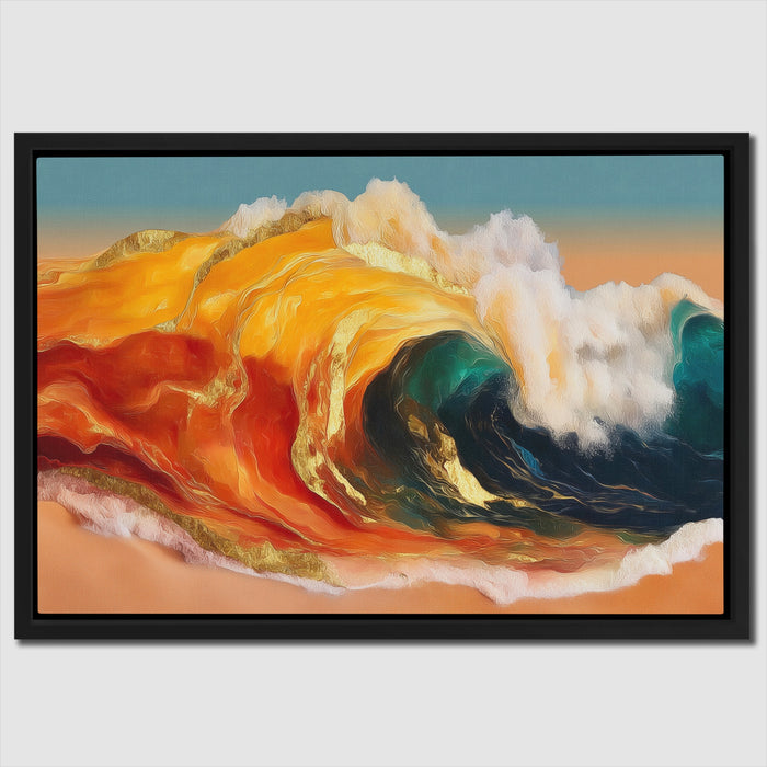 Bronze Ocean Surge canvas wall art