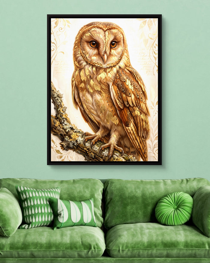 Bronze Owl — bronze owl psd light green couch 1port framed black