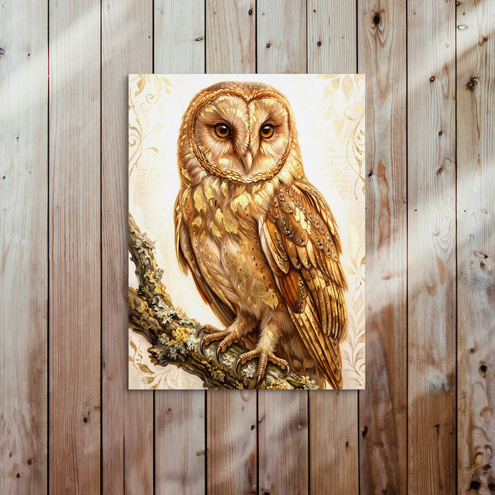 Bronze Owl — bronze owl sq bed 2 wood panel 1port flush print