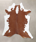 Brown and White Regular Cowhide Rug #B8168