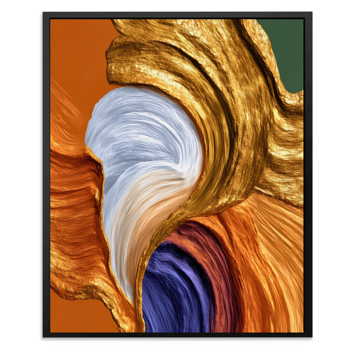 Brushstroke Pale Flow canvas wall art, room view