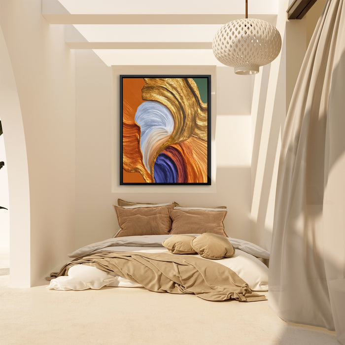 Brushstroke Pale Flow canvas wall art, room view