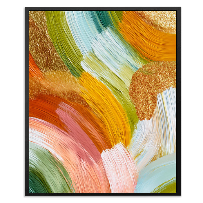 Brushstroke Soft Sage canvas wall art, room view
