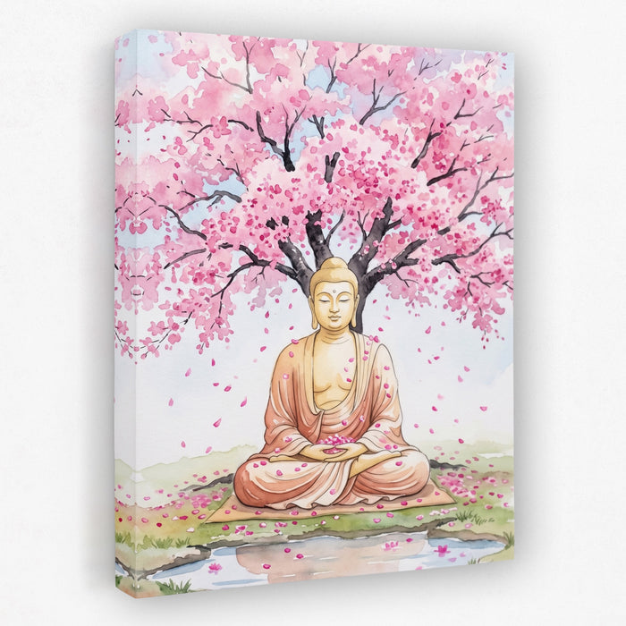 Buddha Cherry Blossom canvas wall art