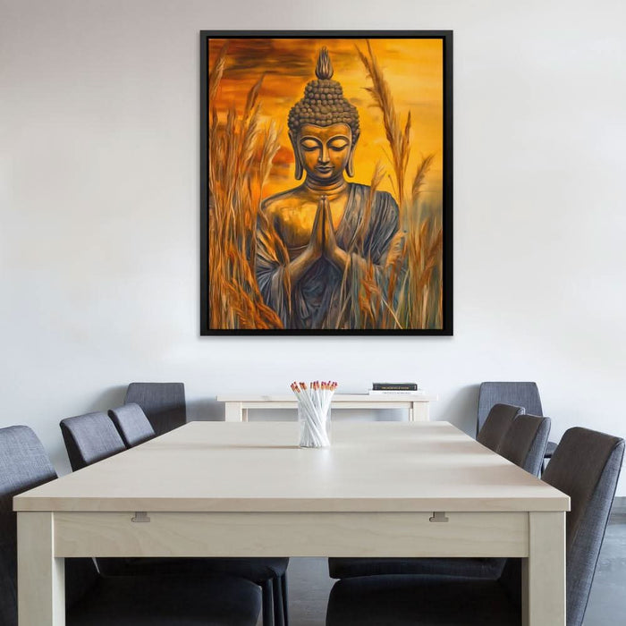 Buddha’s Sunset - Zen Wall Art in Black Frame