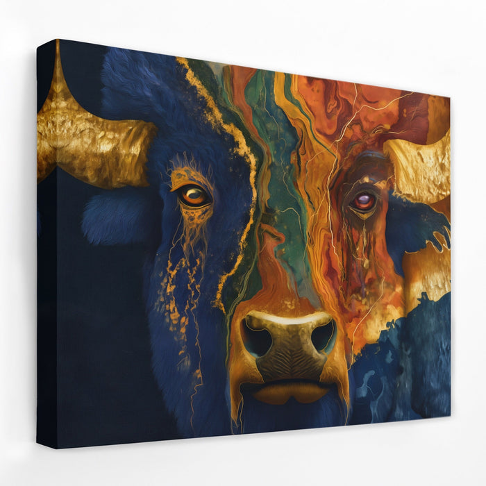 Buffalo Color Scatter canvas wall art
