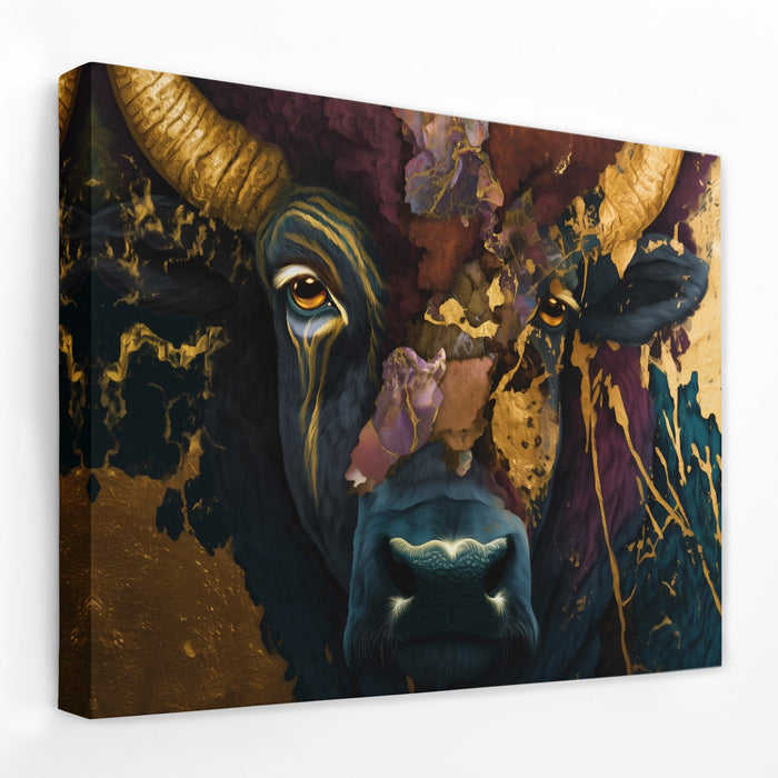 Buffalo Gold Swirl canvas wall art