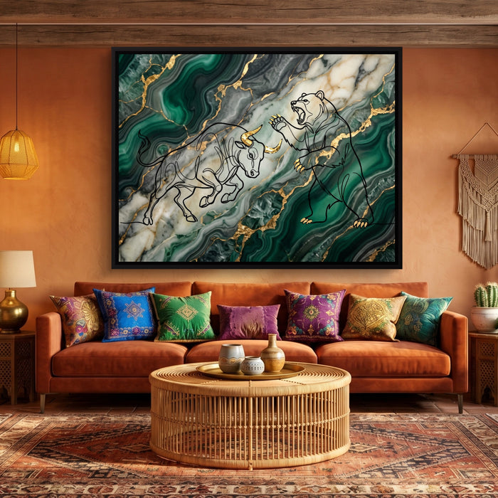 Bull Bear Malachite — bull bear malachite sq az aesthetic 1land framed black