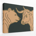 Bull Bear Standoff - Luxury Wall Art