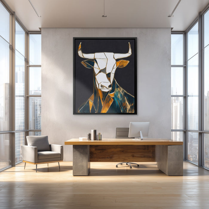 Bull Crystalline Vision - Luxury Wall Art