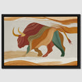 Bull Layered Motion canvas wall art