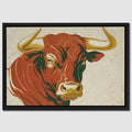 Bull Rust Sketch canvas wall art