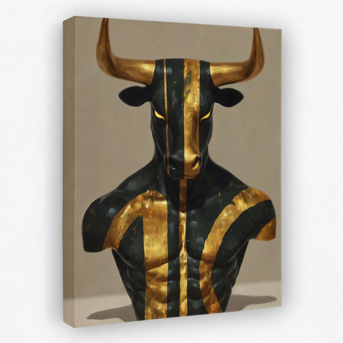 Bull's Golden Armor - Luxury Wall Art