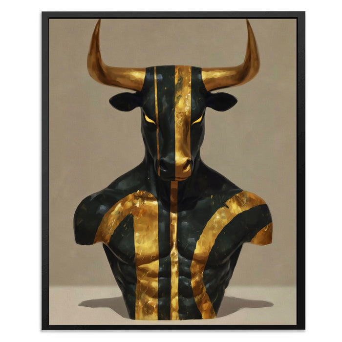 Bull's Golden Armor - Luxury Wall Art