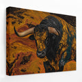 Bulls Golden Tempest - Luxury Wall Art