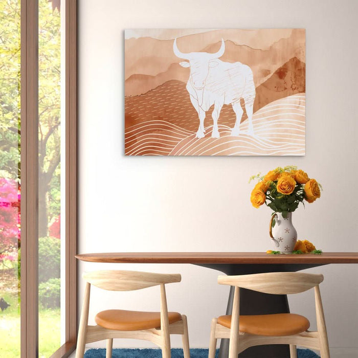 Bulls Mountain - Brown Wall Art for Home Office