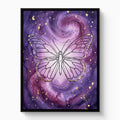 Butterfly Gilded Galaxy — butterfly gilded galaxy white studio framed black