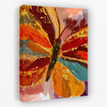 Butterfly Golden Symmetry canvas wall art