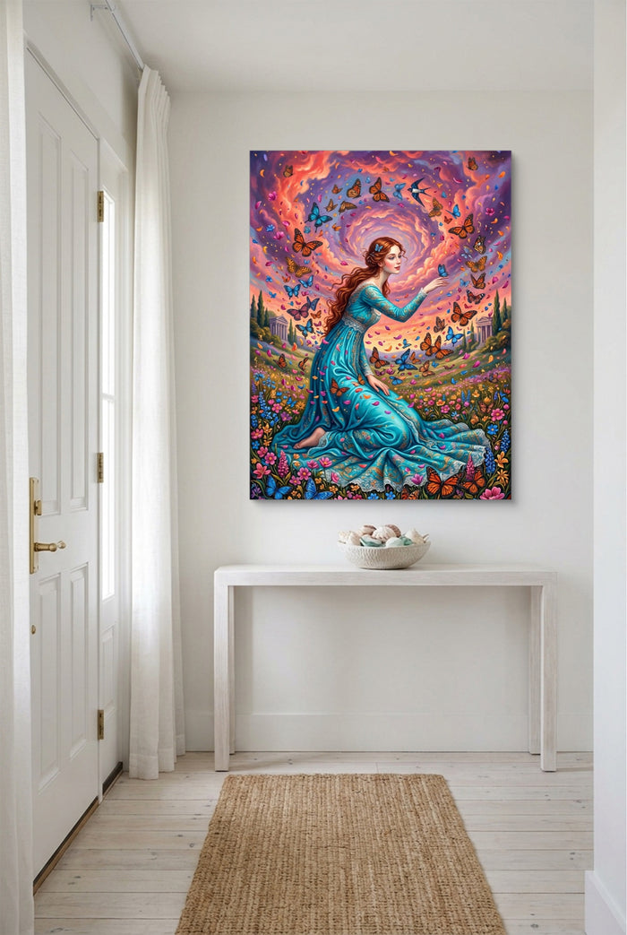 Butterfly Maiden — butterfly maiden p small room with table 1port flush print