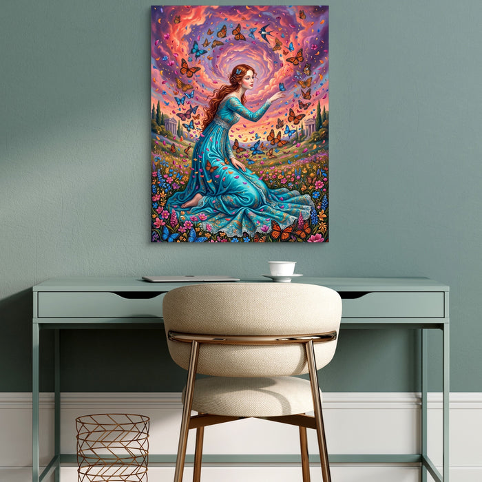 Butterfly Maiden — butterfly maiden sq green desk 1port flush print
