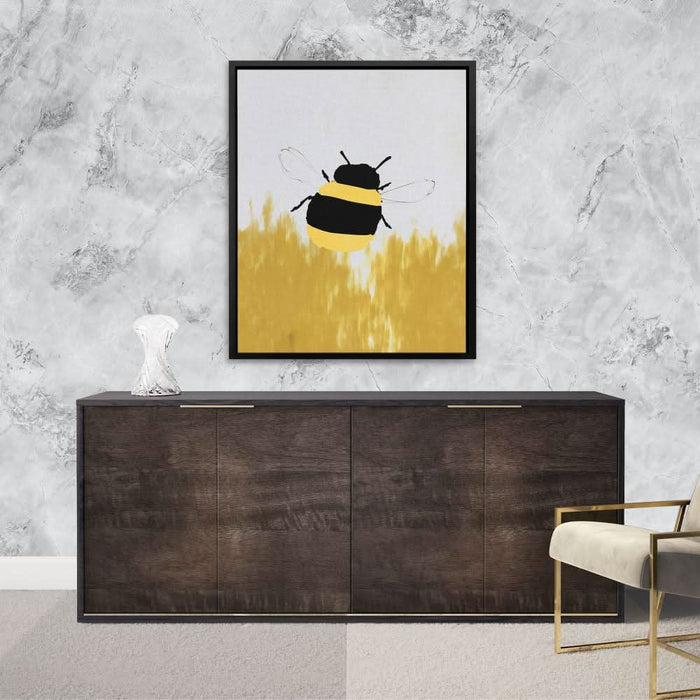 Buzzing Bumblebee - Large Minimalist Canvas Print