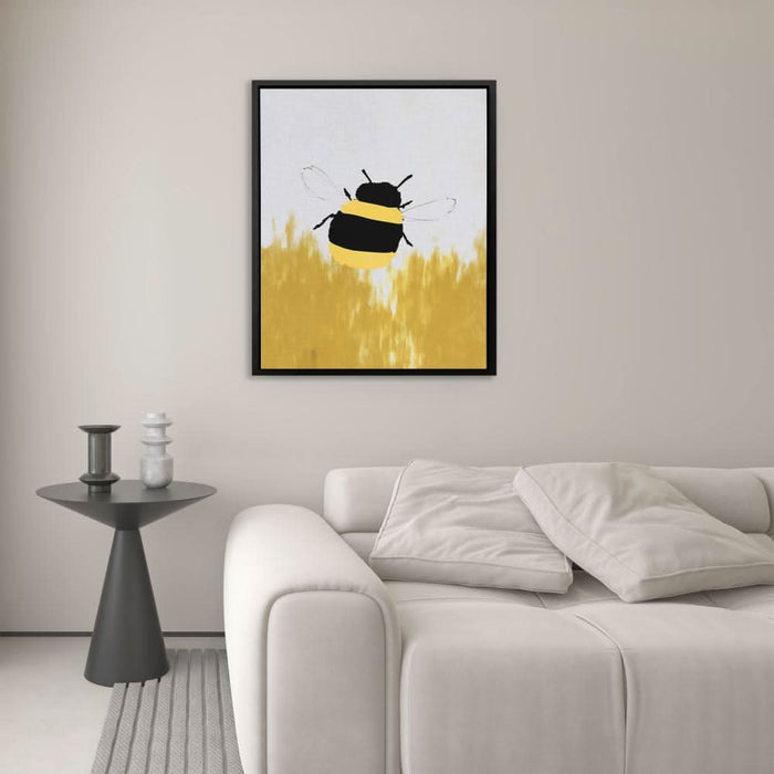 Buzzing Bumblebee - Yellow Wall Art for Nursery