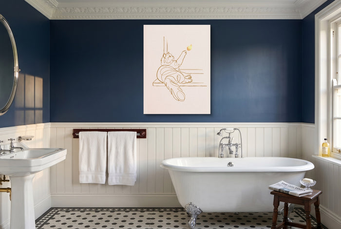 Cat Golden Reach — cat golden reach small bathroom interior 2 1port flush print