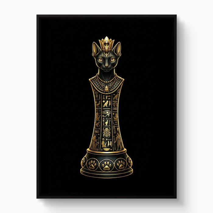 Cat Queen Regal — cat queen regal white studio framed black
