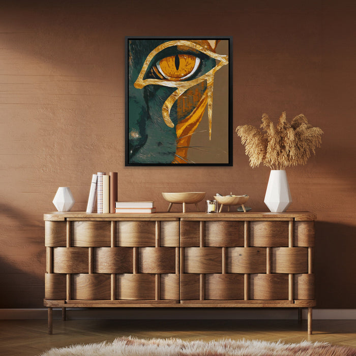 Cat's Amber Fire - Luxury Wall Art