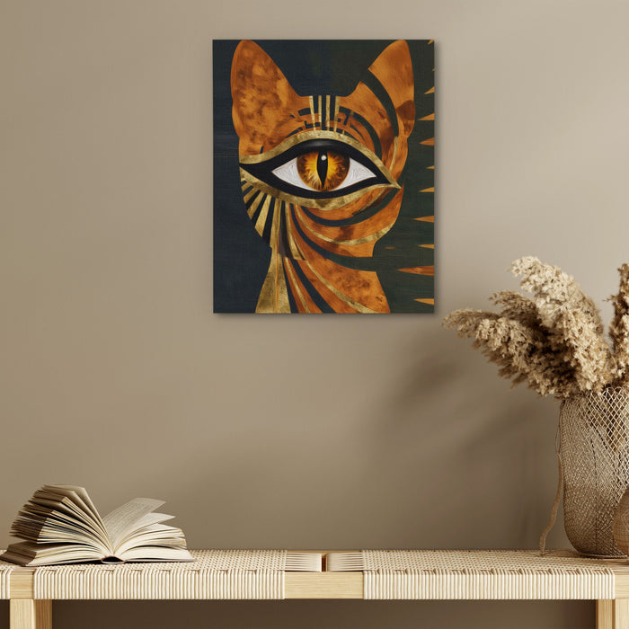 Cat's Ancient Fire - Luxury Wall Art