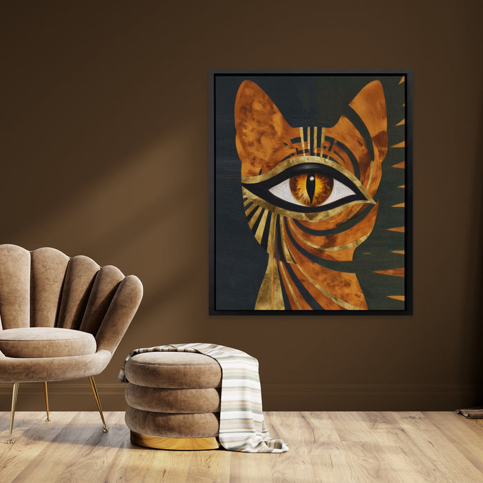Cat's Ancient Fire - Luxury Wall Art