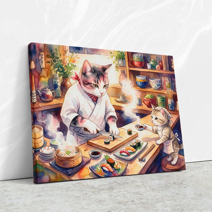 Cats Culinary Moment — Cats Culinary Moment Against Wall4x5 Reflect2 14