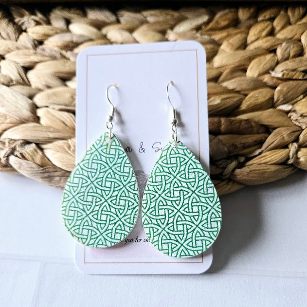 Celtic Knot Acrylic Earrings