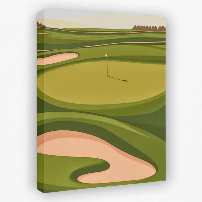 Center Pin Placement - Golf Canvas Wall Art