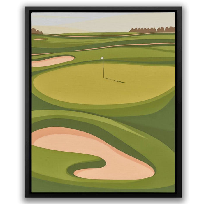 Center Pin Placement - Wall Art in Black Frame