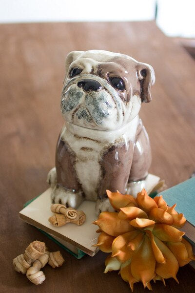 Ceramic Bulldog Jar