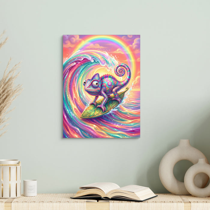Chameleon's Rainbow Wave — chameleon's rainbow wave sq book table 1port flush print