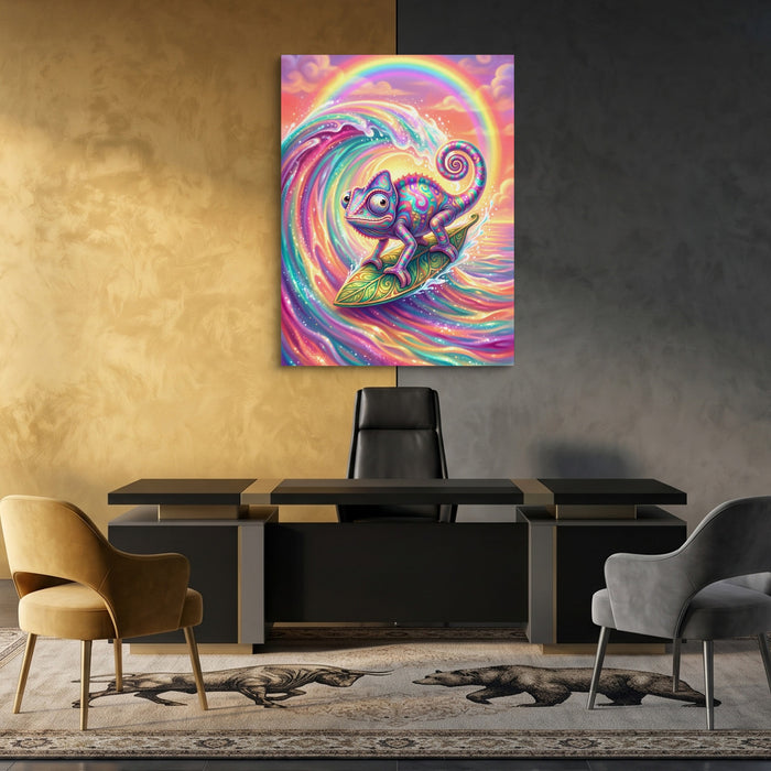 Chameleon's Rainbow Wave — chameleon's rainbow wave sq bvb split 1port flush print