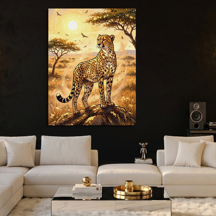 Cheetah Golden Sunrise — cheetah golden sunrise sq hype beast 1port flush print
