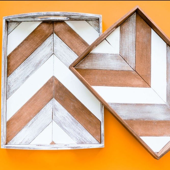 Chevron Wood Tray Kit - Ed's Plant Shop