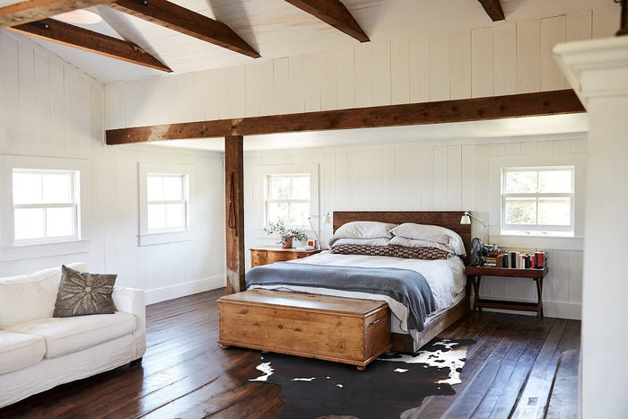 Chocolate and White Cowhide Rug #B8472