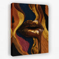 Chocolate Drip Lips canvas wall art