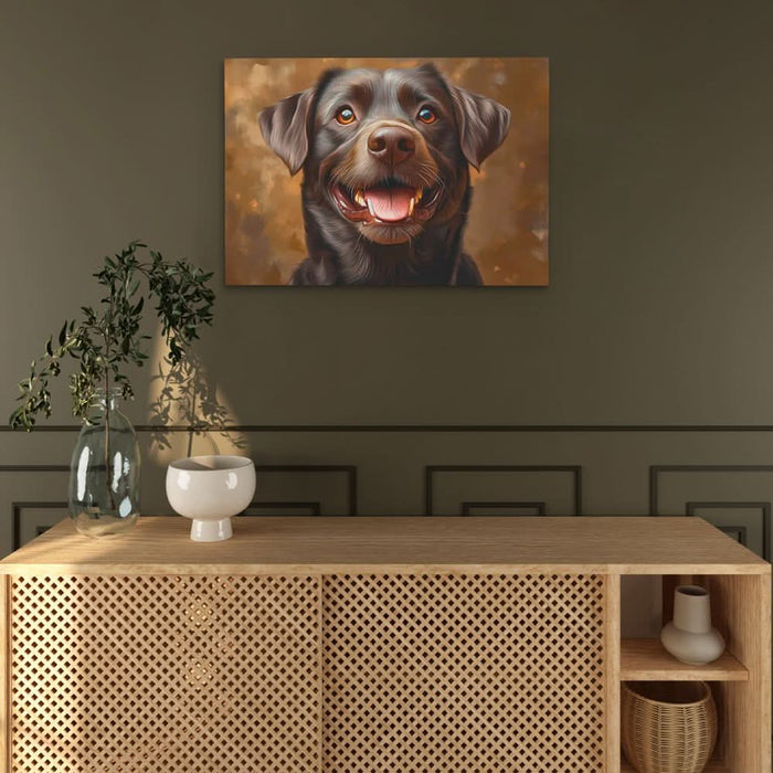 Chocolate Smiles - Brown Chocolate Lab Canvas Print