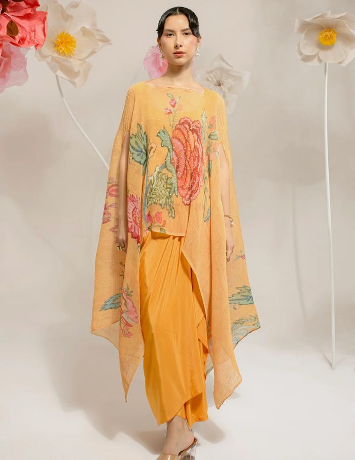 Chrome Yellow Kaftan & Dhoti